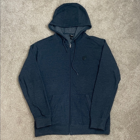 Volcom Dark Blue Zip-Up Hoodie - Picture 1 of 5